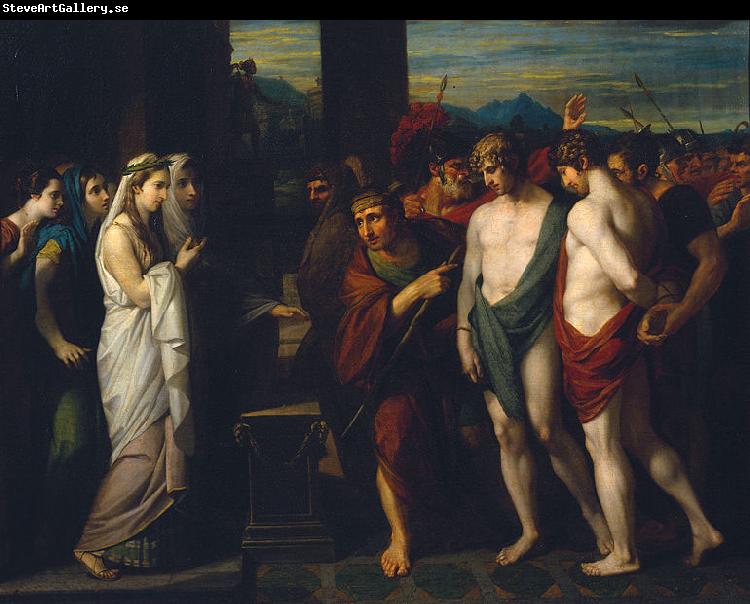 Benjamin West Pylades and Orestes Brought as Victims before Iphigenia